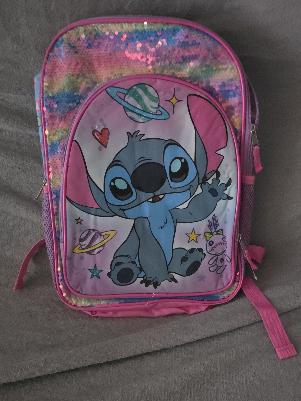 Kids Sequin Stitch Character Backpack - Pink/Multicolor